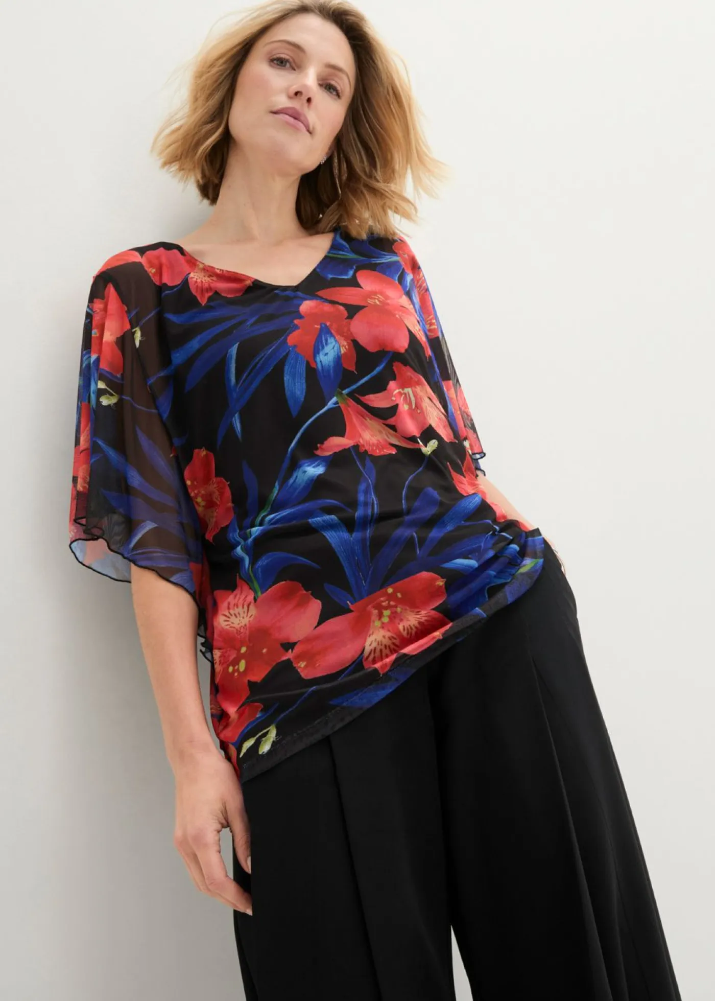 Mujer bonprix bonprix Camiseta tipo túnica de malla