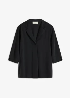 Mujer bonprix bonprix Camiseta tipo túnica de mezcla de piqué y viscosa fluida