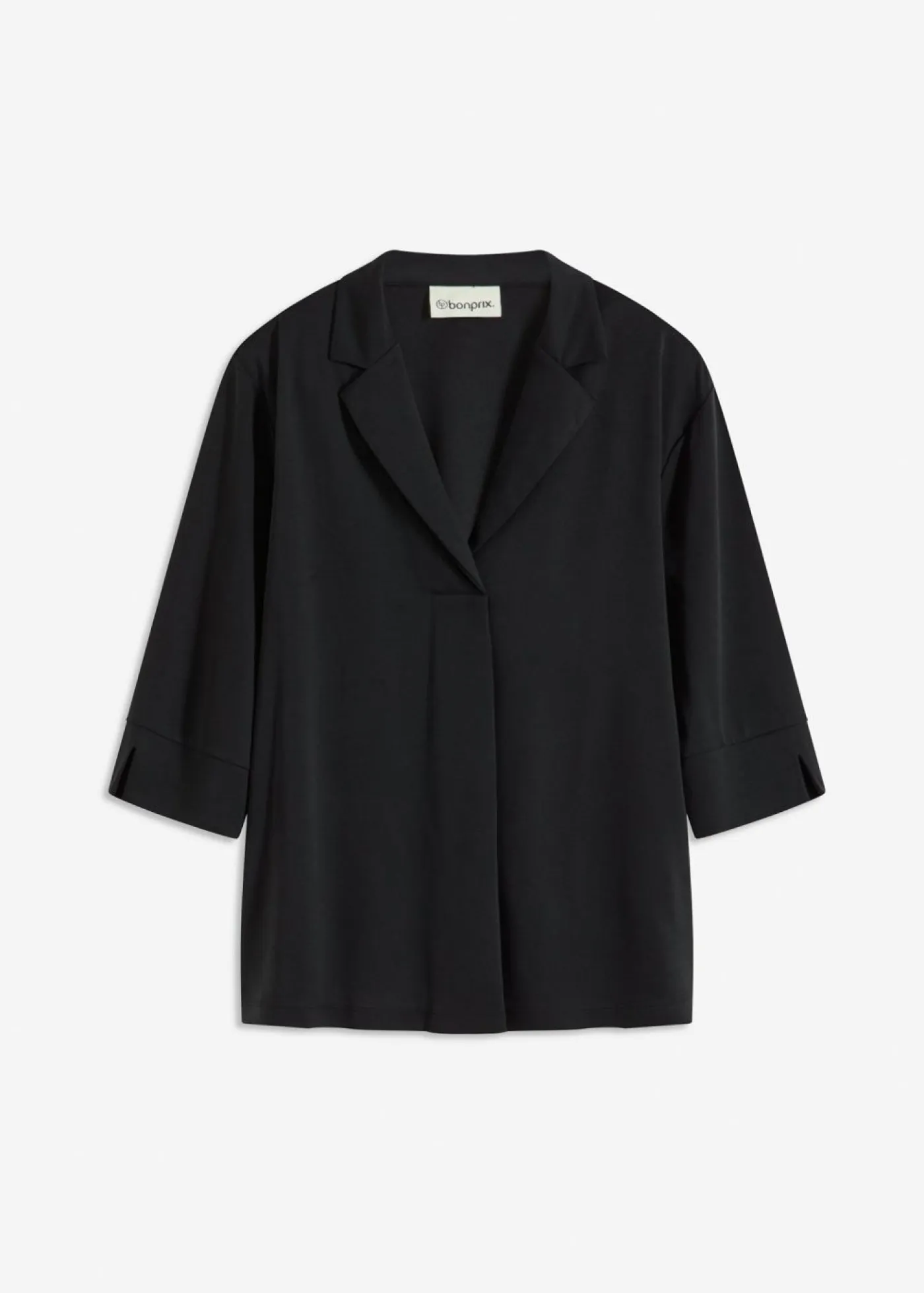 Mujer bonprix bonprix Camiseta tipo túnica de mezcla de piqué y viscosa fluida