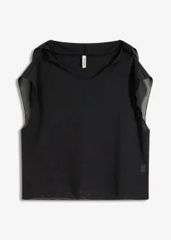 Mujer bonprix bonprix Camiseta transparente con capucha para la playa