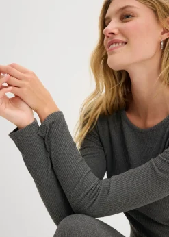 Mujer bonprix bonprix Camiseta térmica de canalé