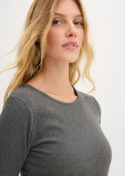 Mujer bonprix bonprix Camiseta térmica de canalé