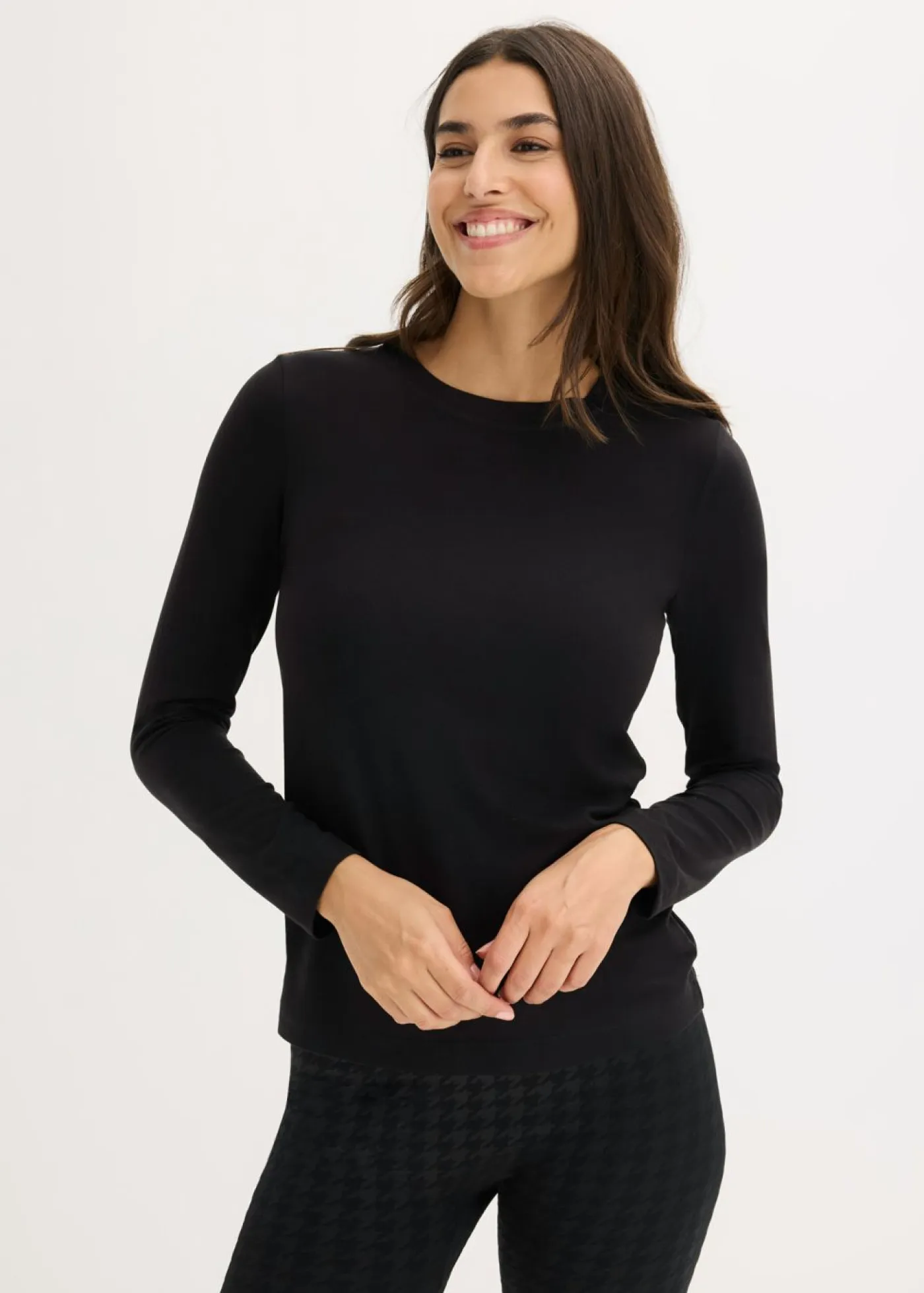 bonprix bonprix Ropa Interior Térmica>Camiseta térmica ligera de manga larga Negro