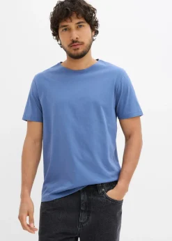 bonprix bonprix Básicos En Rebajas|Ropa Deportiva>Camiseta (5 unidades) Gris piedra + denim + gris + azul almirante + azul marino