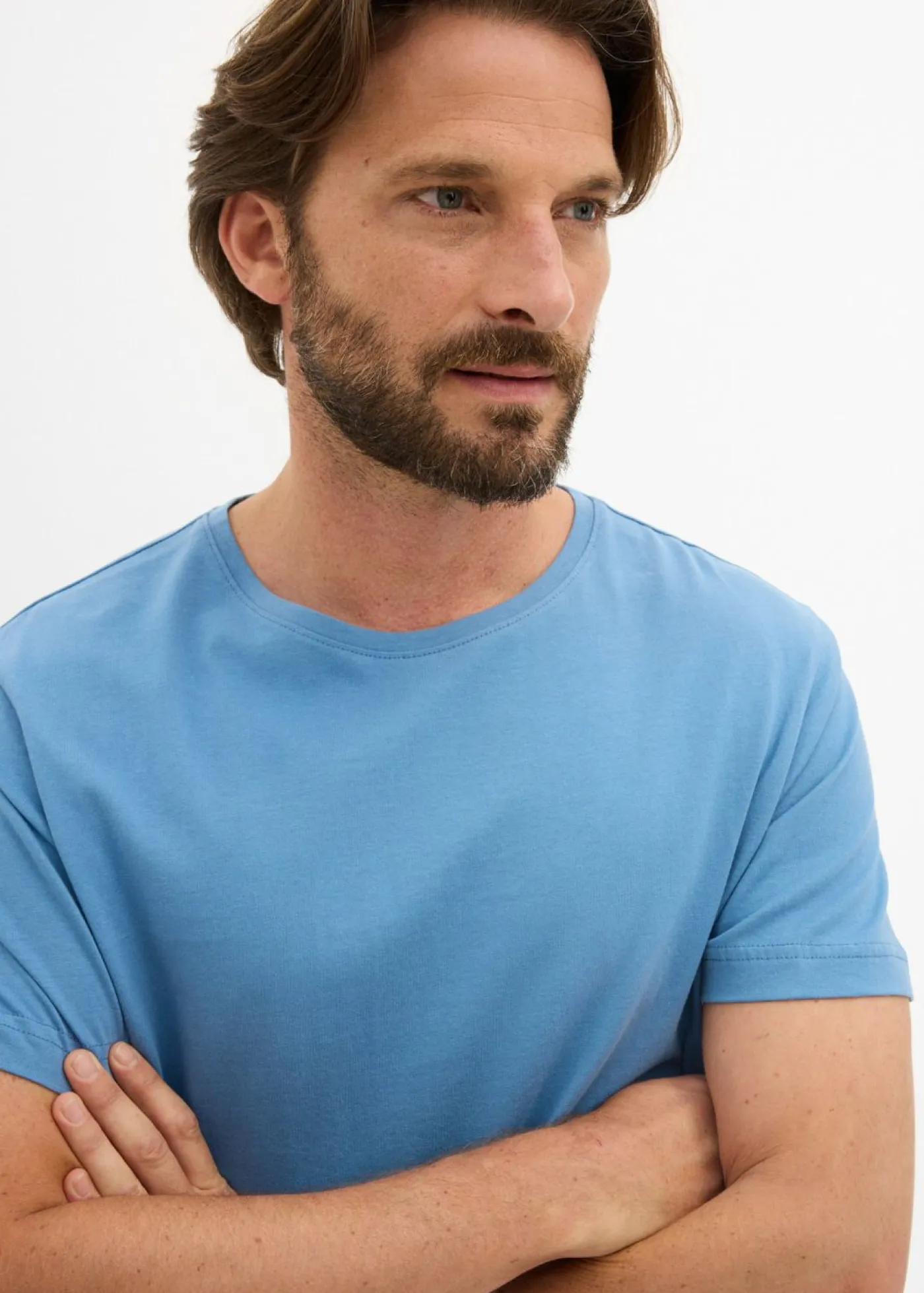 bonprix bonprix Básicos En Rebajas|Ropa Deportiva>Camiseta (5 unidades) Azul mate + denim + índico claro + azul marino + gris jaspeado