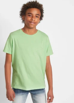 bonprix bonprix Ropa 2 A 9 Años·Multipack|Ropa 2 A 9 Años·Camisetas>Camiseta (3 unidades) de algodón puro Agua oscuro + menta suave + blanco