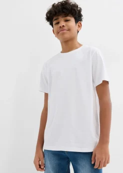 bonprix bonprix Ropa 9 A 16 Años·Camisetas>Camiseta (5 unidades) de algodón puro azul marino+blanco+azul provenzal+gris jaspeado+índigo