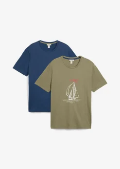 Hombre bonprix bonprix Camiseta (2 unidades) de algodón orgánico puro