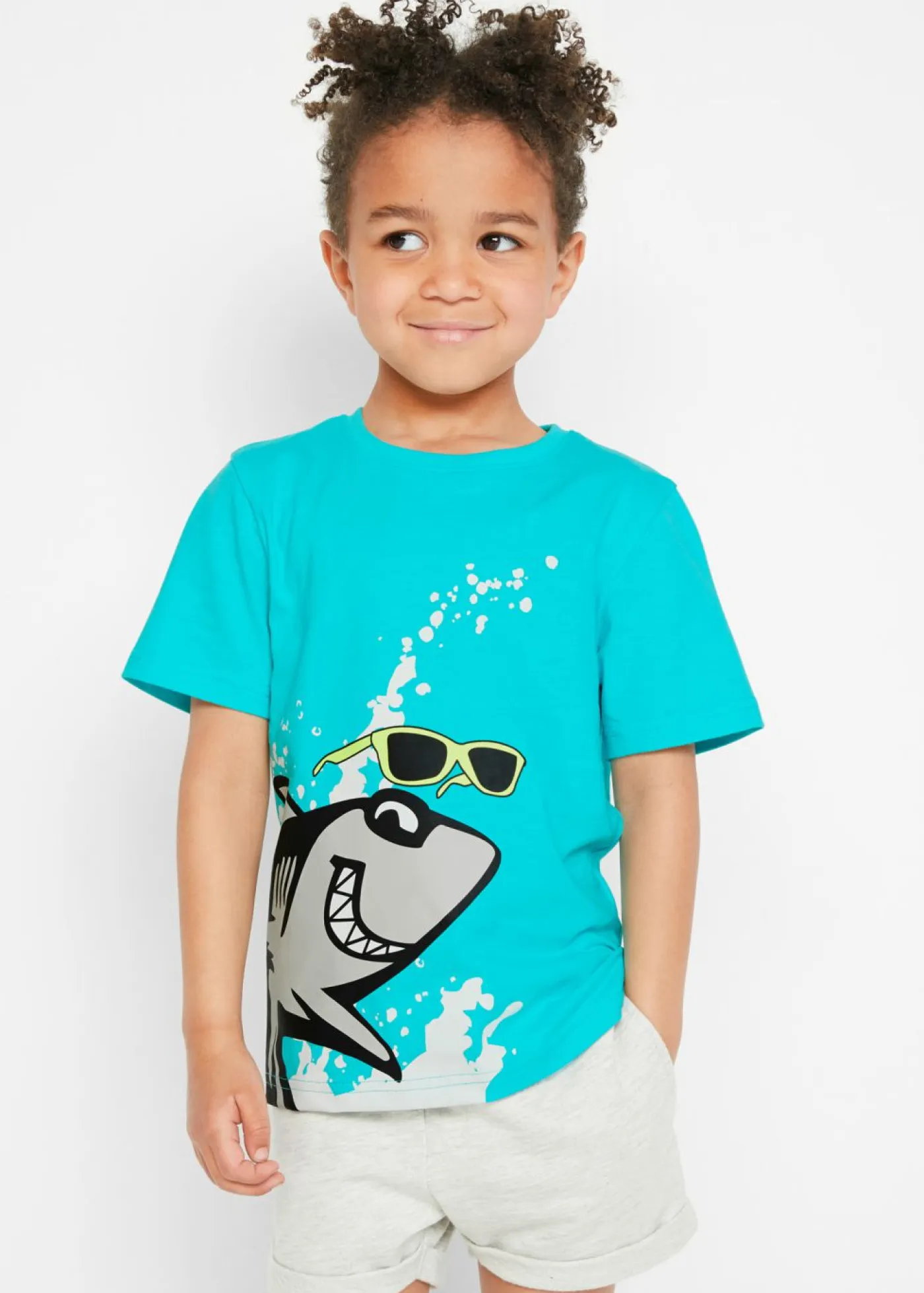 bonprix bonprix Ropa 2 A 9 Años·Multipack|Ropa 2 A 9 Años·Camisetas>Camiseta (2 unidades) de algodón orgánico puro celeste+azul glaciar