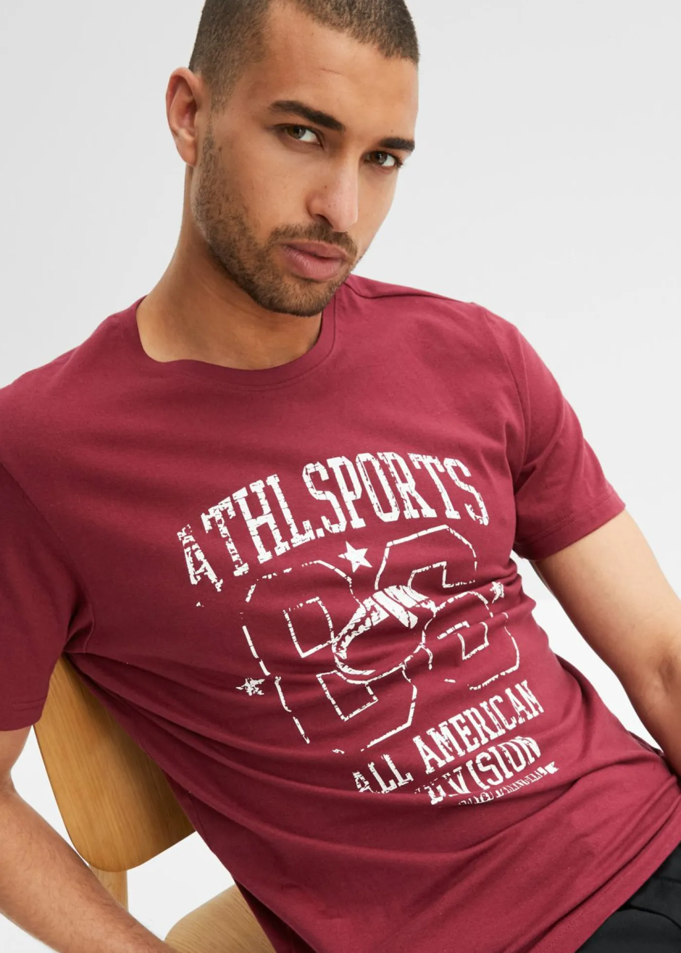 bonprix bonprix Camisetas Y Polos|Novedades>Camiseta (2 unidades) de corte regular Burdeos+verde sombra estampado