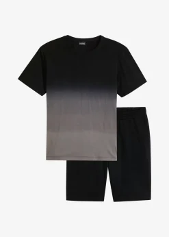 Hombre bonprix bonprix Camiseta y bermudas de chándal (2 piezas) de algodón puro