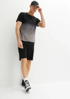 Hombre bonprix bonprix Camiseta y bermudas de chándal (2 piezas) de algodón puro