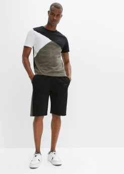Hombre bonprix bonprix Camiseta y bermudas de chándal (2 piezas)