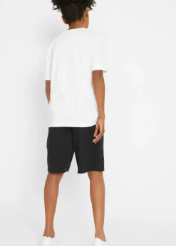 Niños bonprix bonprix Camiseta y bermudas de punto (2 piezas) de algodón orgánico puro