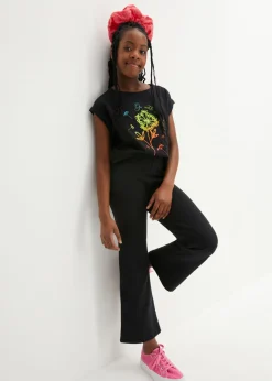 bonprix bonprix Ropa 9 A 16 Años·Pantalones Y Leggings|Ropa 9 A 16 Años·Camisetas Y Camisas>Camiseta y leggings (2 piezas) Negro