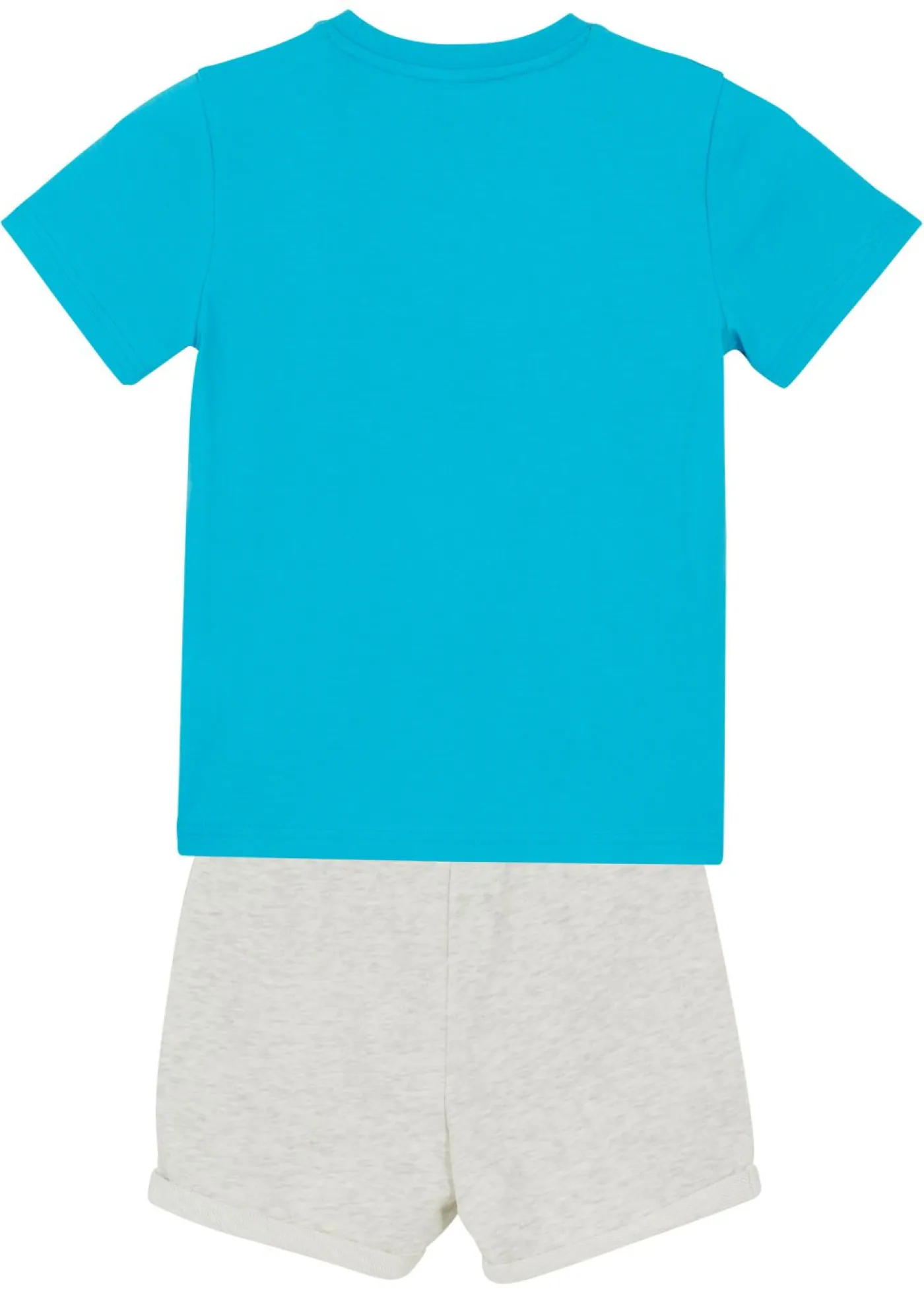 bonprix bonprix Ropa 2 A 9 Años·Pantalones Cortos|Ropa 2 A 9 Años·Camisetas>Camiseta y pantalón corto (conjunto de 2 piezas) turquesa+natural jaspeado