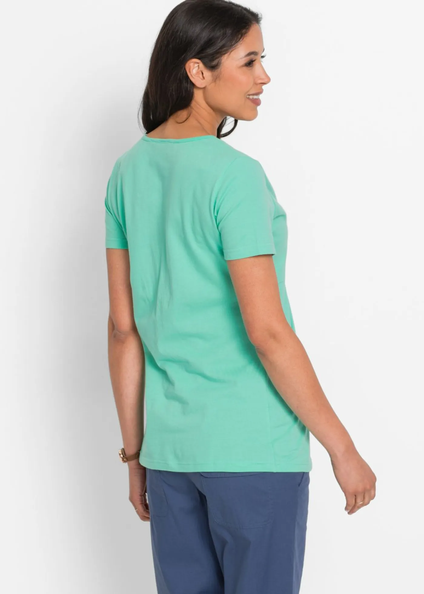 bonprix bonprix Premamá>Camisetas premamá y de lactancia 2 en 1 (2 unidades) Azul marino + mentol