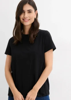 bonprix bonprix Premamá>Camisetas premamá/de lactancia de algodón orgánico (2 unidades) Negro-negro