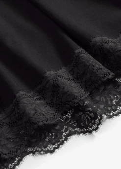 bonprix bonprix Ropa Para Dormir>Camisón con encaje Negro