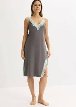 Mujer bonprix bonprix Camisón con viscosa y encaje