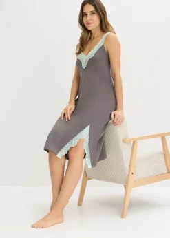 Mujer bonprix bonprix Camisón con viscosa y encaje