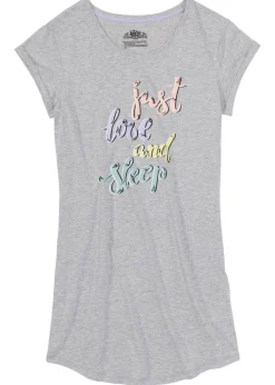 bonprix bonprix Ropa Para Dormir|Novedades>Camisón corto Gris claro jaspeado estampado