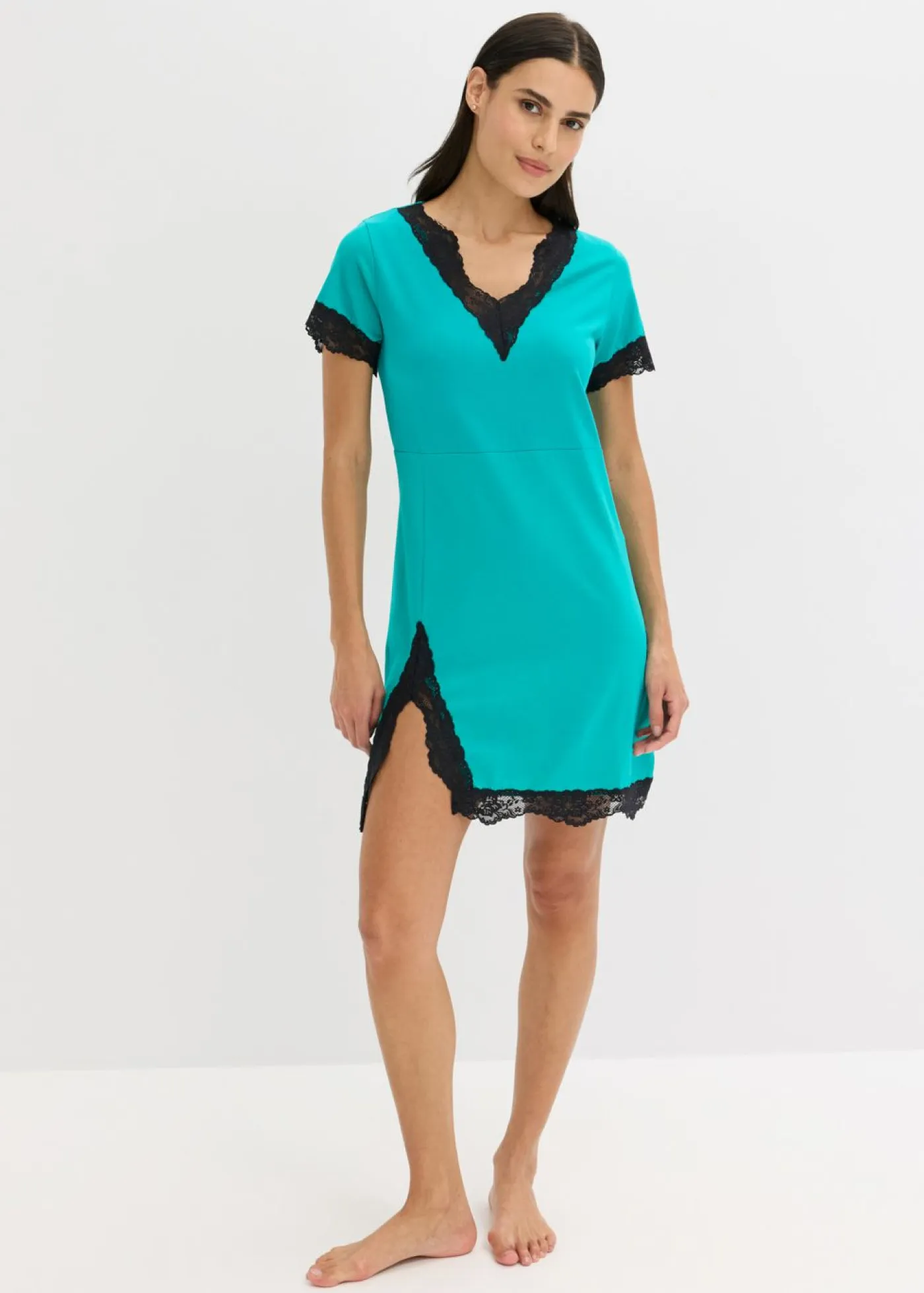 Mujer bonprix bonprix Camisón corto con un encaje delicado