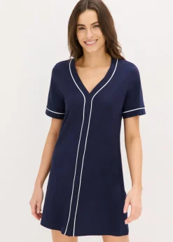 Mujer bonprix bonprix Camisón corto de algodón puro con botones