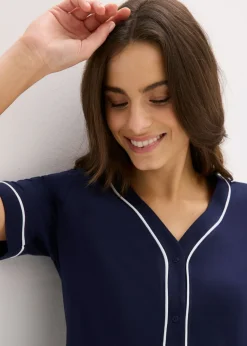 Mujer bonprix bonprix Camisón corto de algodón puro con botones