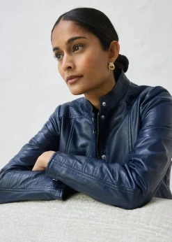 Mujer bonprix bonprix Cazadora de cuero en napa de cordero