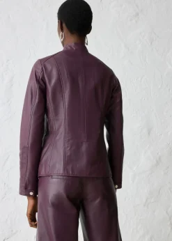 Mujer bonprix bonprix Cazadora de cuero en napa de cordero