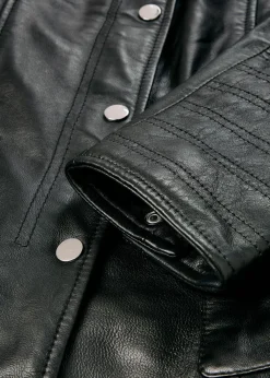 bonprix bonprix Premium|Chaquetas Y Abrigos>Cazadora de cuero en napa de cordero Negro