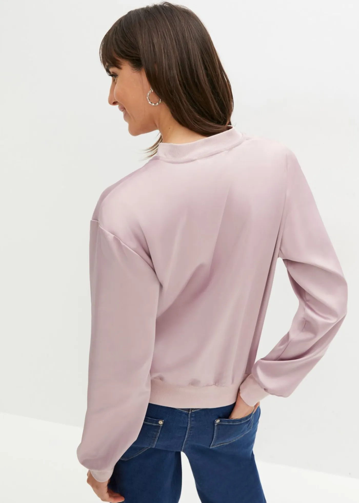 bonprix bonprix Chaquetas Y Abrigos>Cazadora de satén Rosa mate