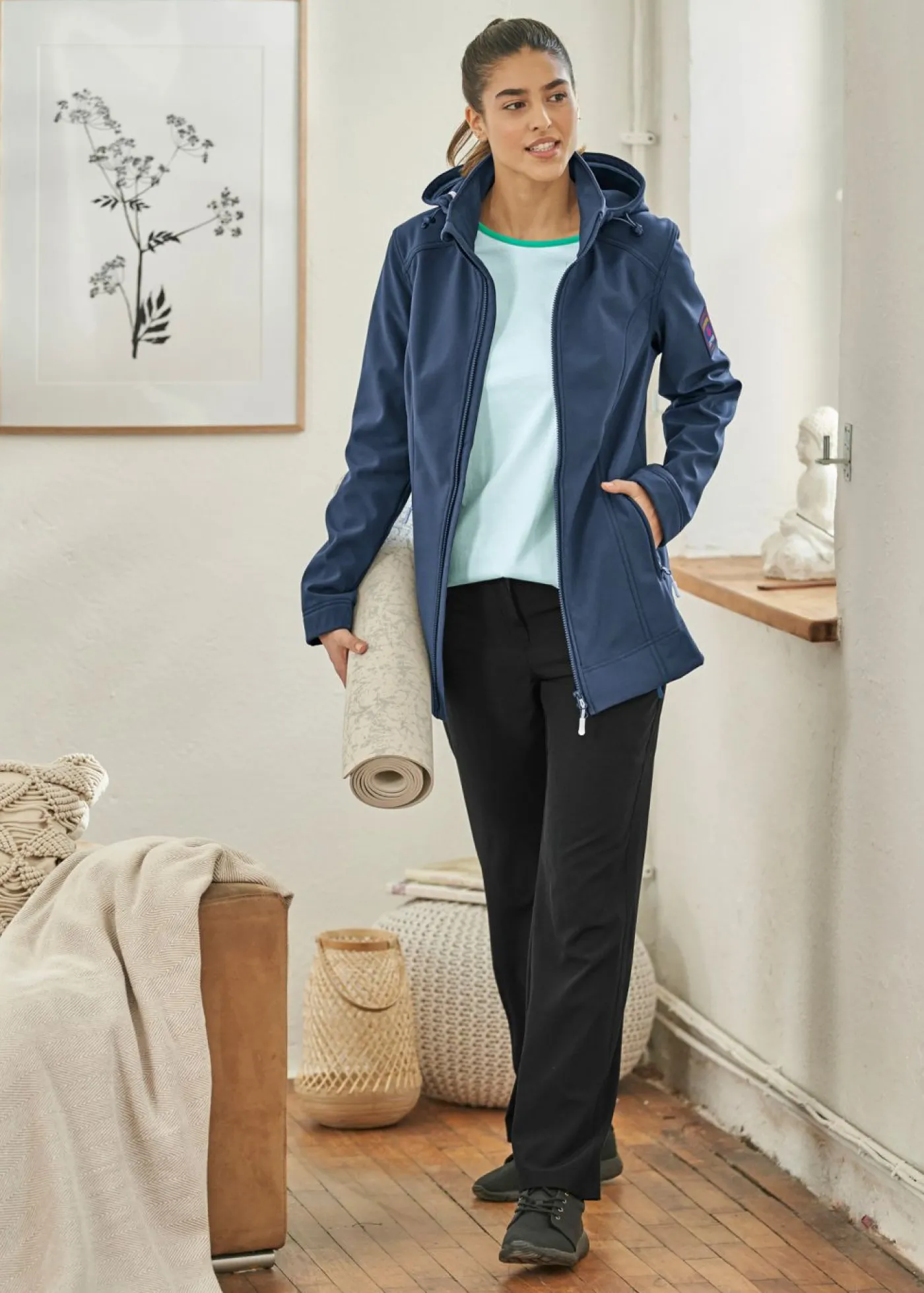 Mujer bonprix bonprix Cazadora de tejido suave impermeable