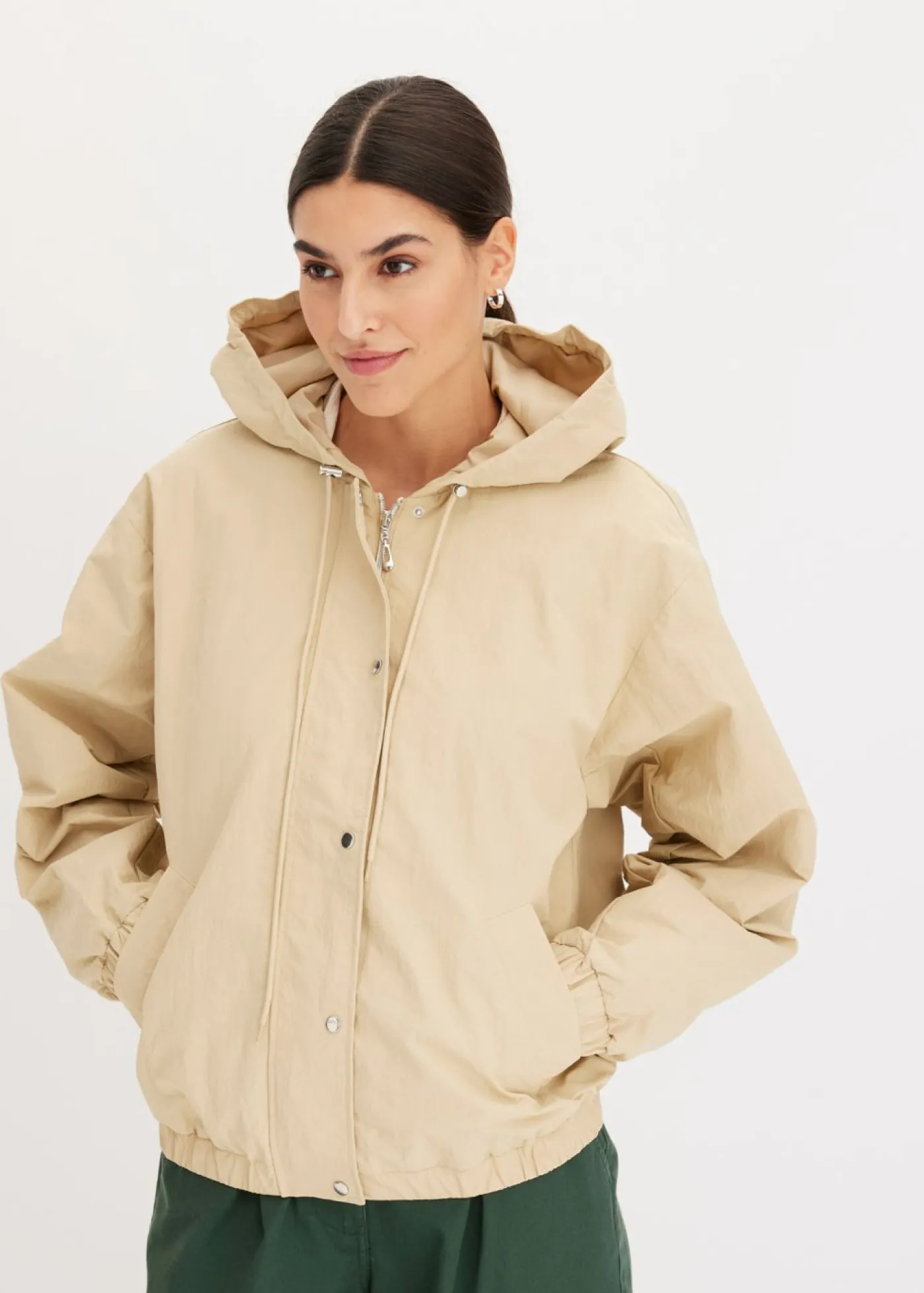 bonprix bonprix Esenciales|Chaquetas Y Abrigos>Cazadora holgada Beige verdoso