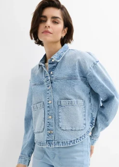bonprix bonprix Chaquetas Y Abrigos>Cazadora vaquera azul hielo denim usado