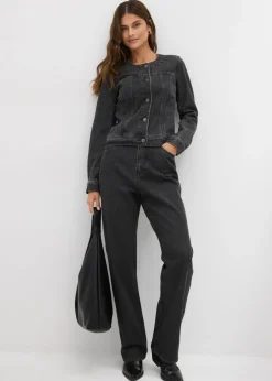 Mujer bonprix bonprix Cazadora vaquera con piedras brillantes