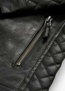 bonprix bonprix Chaquetas Y Abrigos>Cazdora motera de polipiel Negro