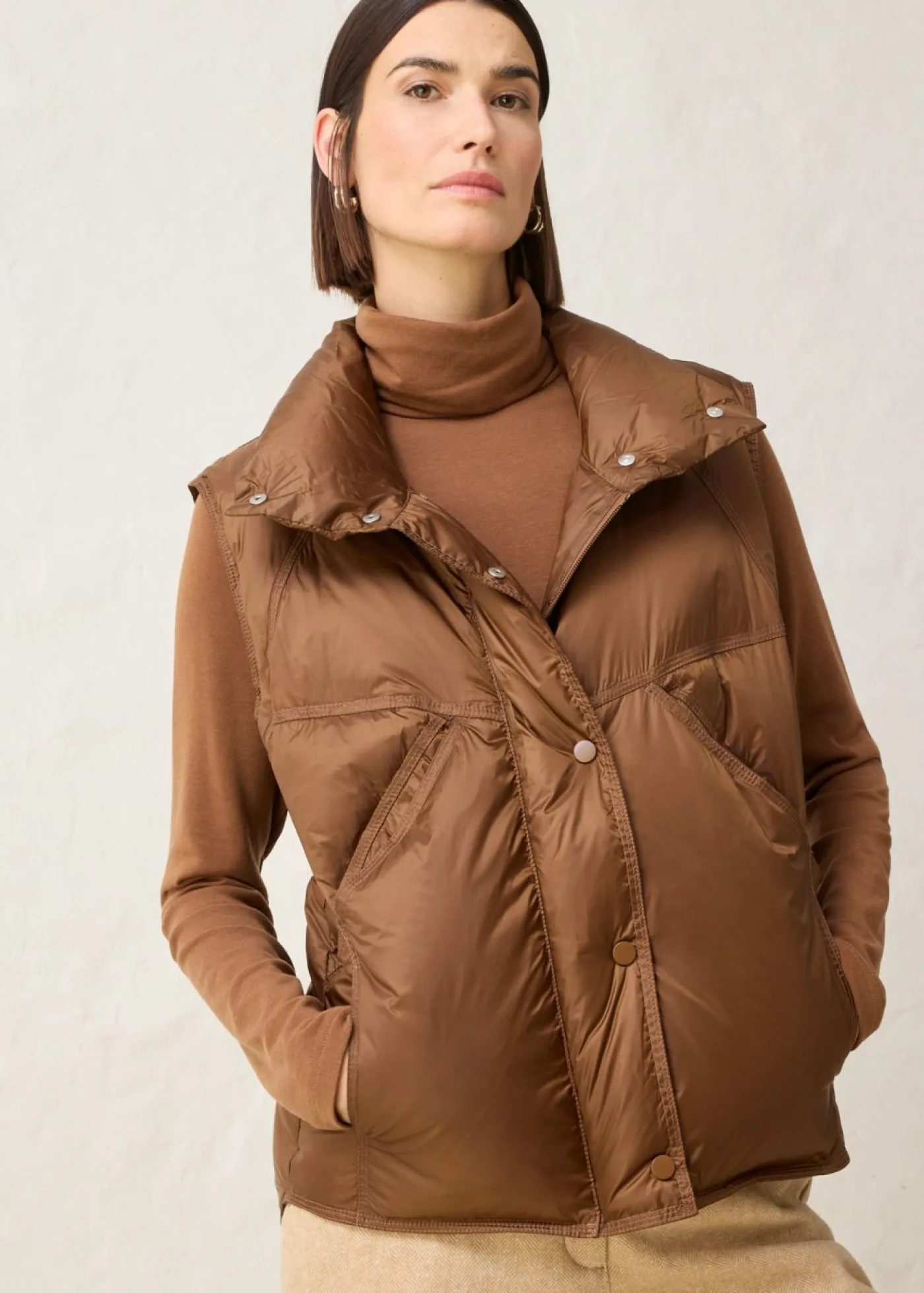 Mujer bonprix bonprix Chaleco acolchado con plumón reciclado