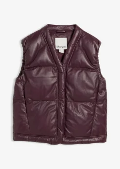 Mujer bonprix bonprix Chaleco acolchado de napa de cordero