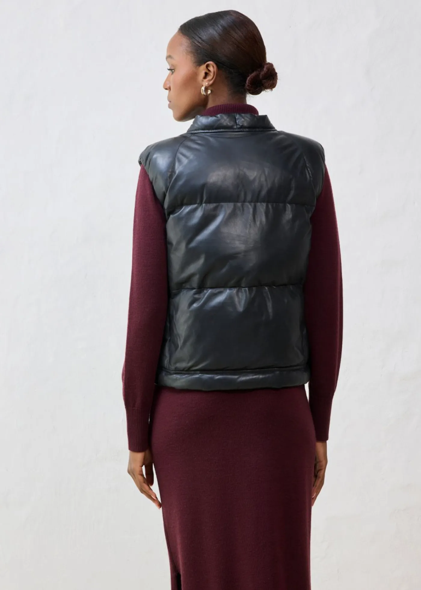 bonprix bonprix Chaquetas Y Abrigos>Chaleco acolchado de napa de cordero Negro