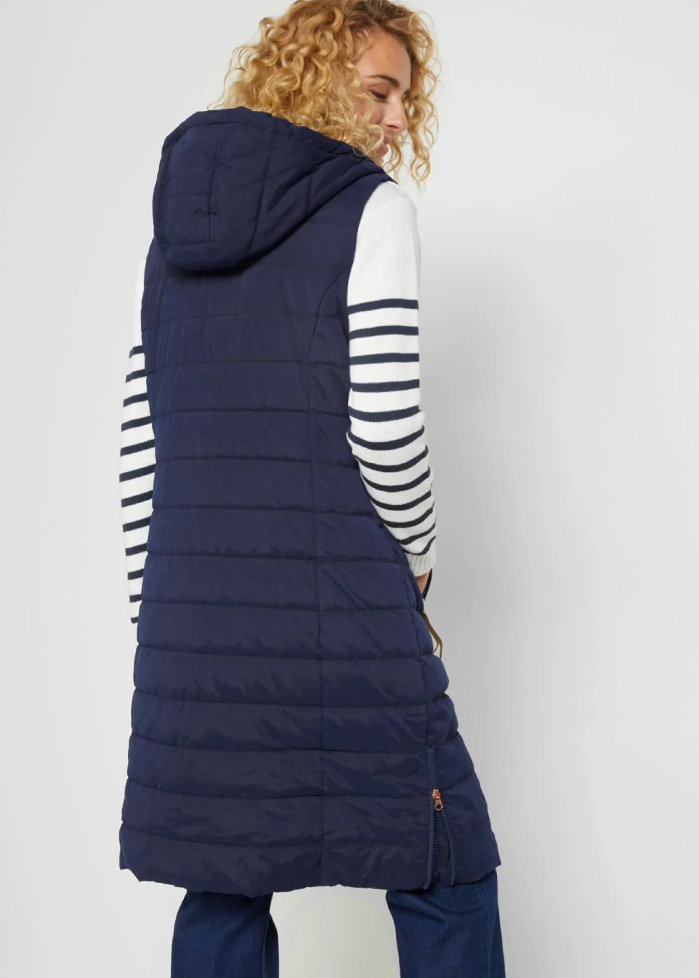 bonprix bonprix Chaquetas Y Abrigos>Chaleco acolchado largo Azul oscuro