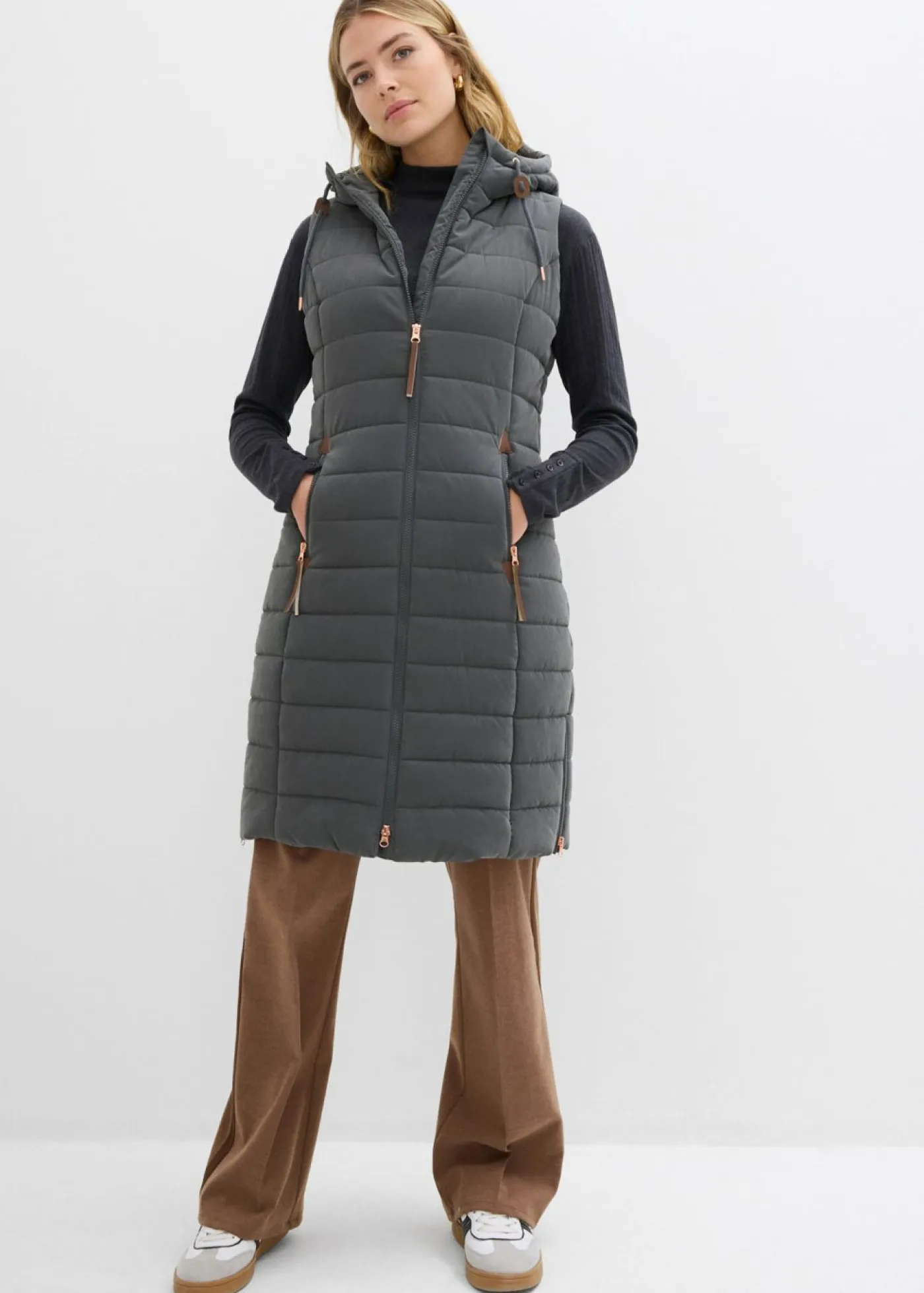 Mujer bonprix bonprix Chaleco acolchado largo