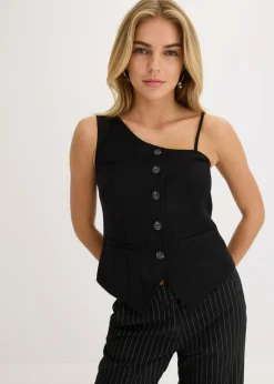 bonprix bonprix Chaquetas Y Abrigos>Chaleco con botones Negro