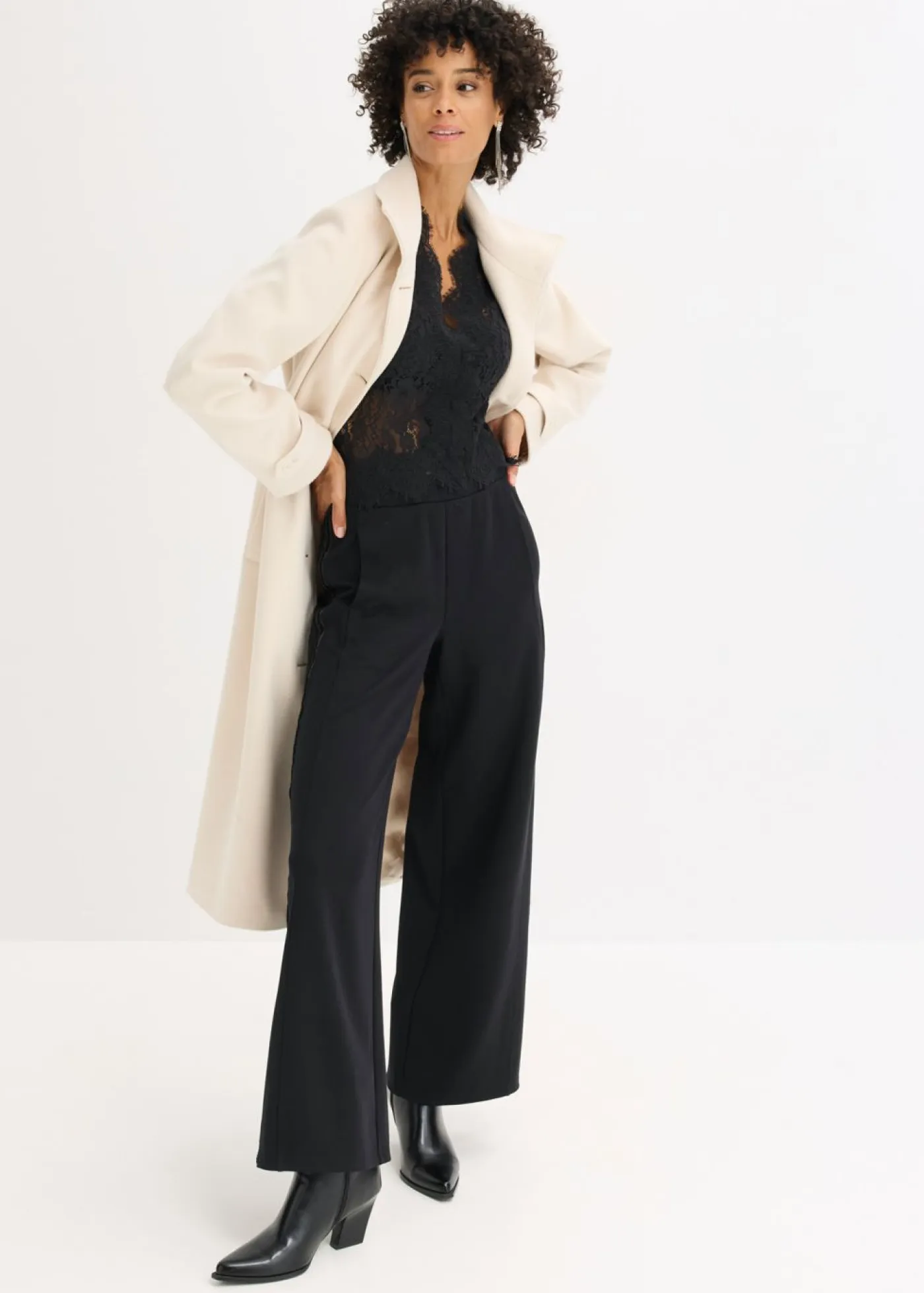 bonprix bonprix Chaquetas Y Abrigos>Chaleco de encaje Negro