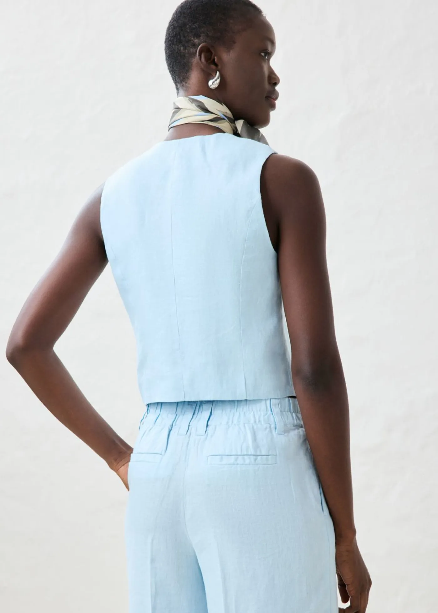 bonprix bonprix Premium|Chaquetas Y Abrigos>Chaleco de lino puro verde pimiento