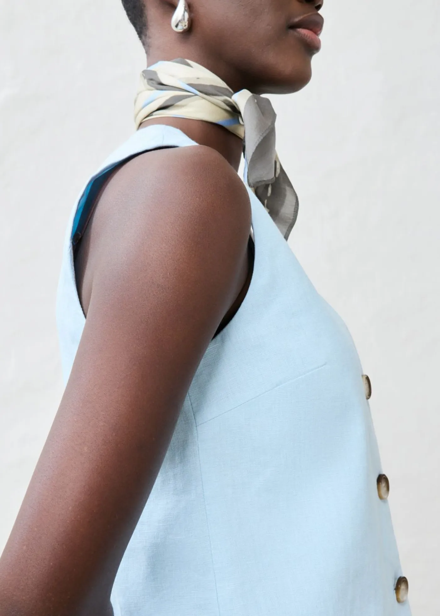 bonprix bonprix Premium|Chaquetas Y Abrigos>Chaleco de lino puro verde pimiento