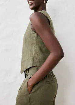 Mujer bonprix bonprix Chaleco de lino puro