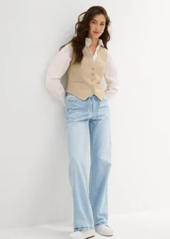 bonprix bonprix Chaquetas Y Abrigos|Novedades>Chaleco de mezcla de viscosa fluida Arena