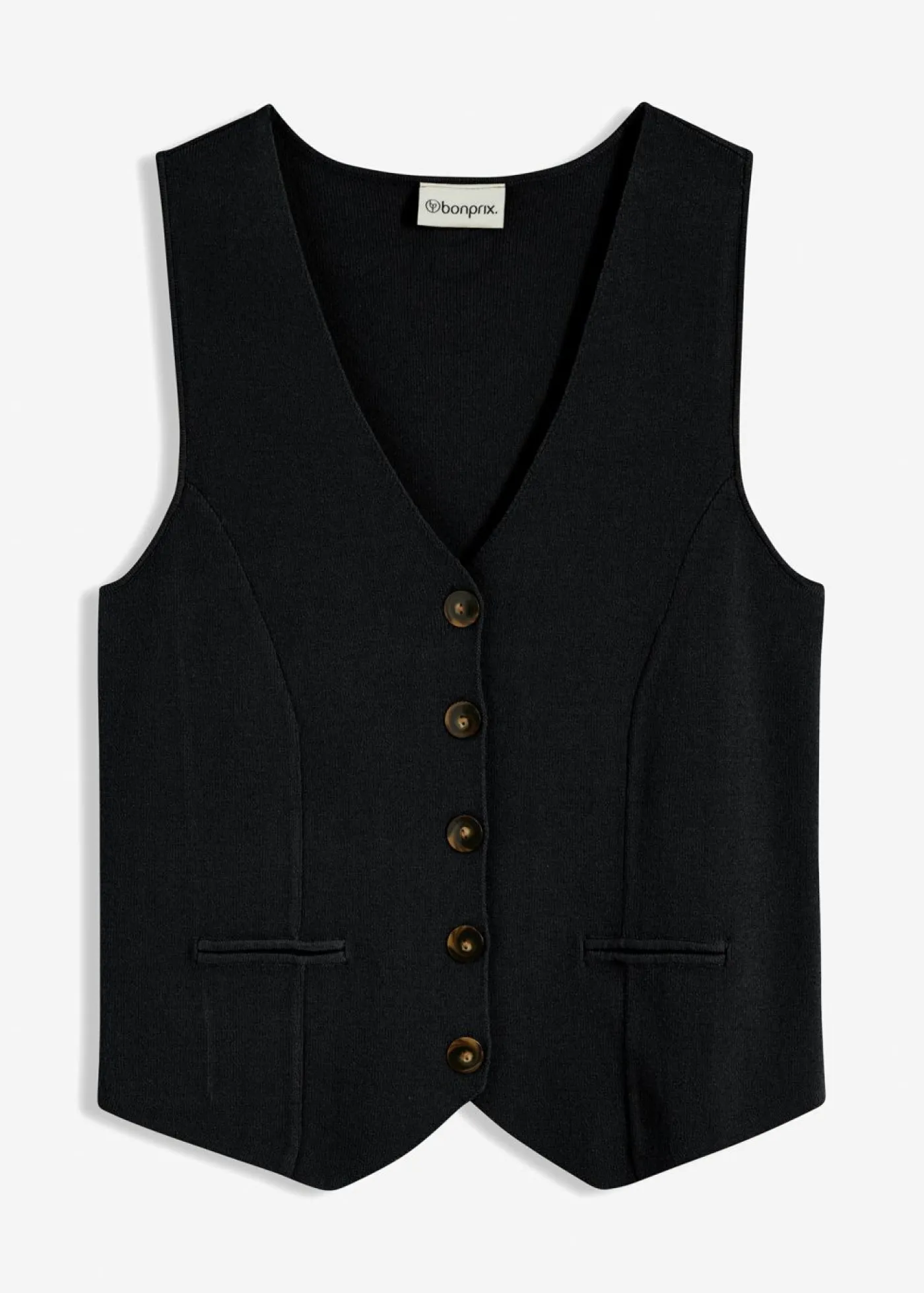 bonprix bonprix Chaquetas Y Abrigos|Ropa De Punto>Chaleco de punto Negro